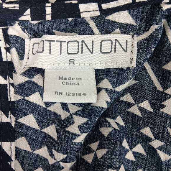 Cotton On Women's A-Line  Mini Dress  Geometric Design  Sz S Black and White - Picture 4 of 7